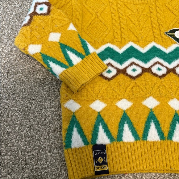 City Knit Vintage Toddler Baby Knit Yellow Sweater 18m - Picture 2 of 14